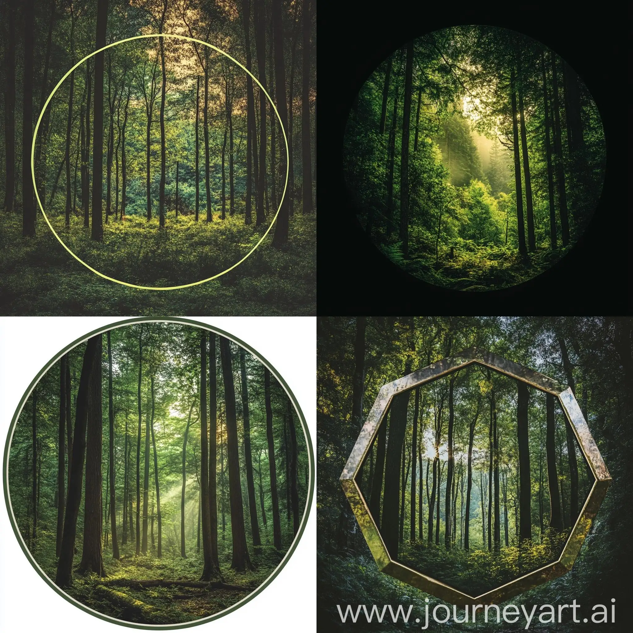 Environmental-Science-I-Book-Cover-Forest-Circle-with-Title-and-Polygon-Background