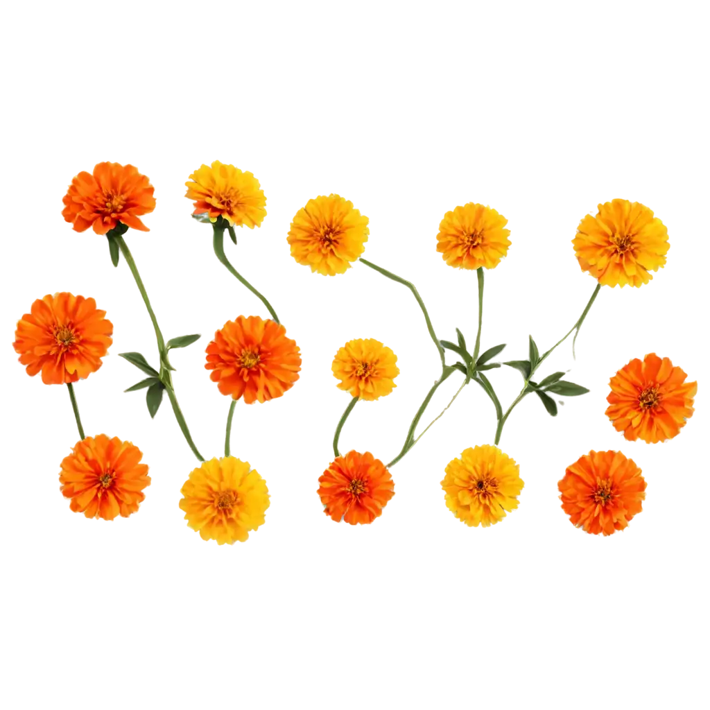 Vibrant-Marigold-PNG-Image-Capturing-the-Radiance-of-Golden-Flowers