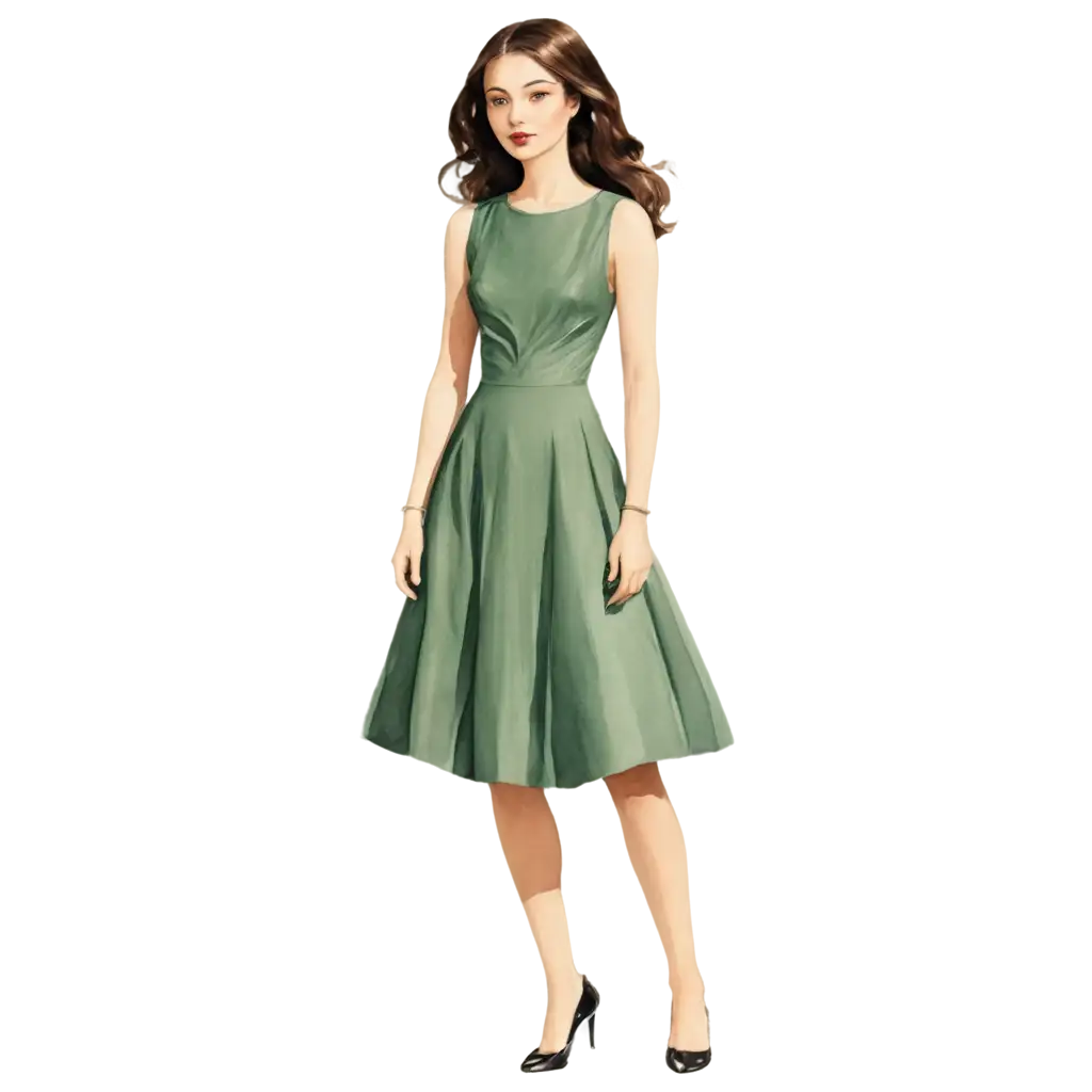 HighPNG-Image-SEO-ScenariosQuality-PNG-Illustration-of-a-Woman-in-a-Dress-Perfect-for-Versatile-Design-Uses