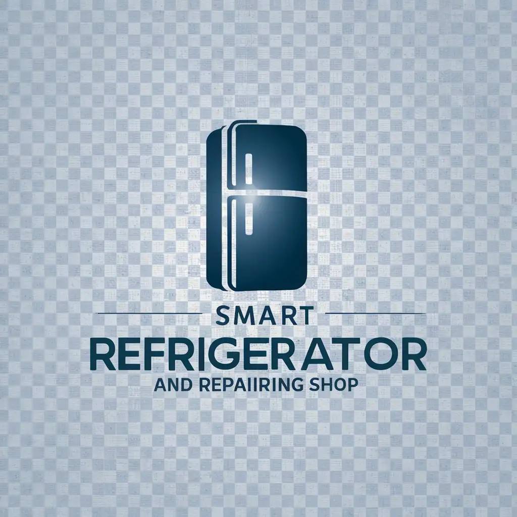 LOGO Design for Smart Refrigerator and Repairing Shop Modern Refrigerator Symbol for Technology Industry