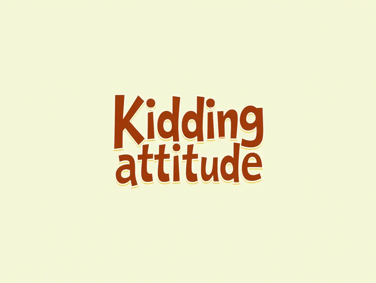 Create a logo for youtube channel Kidding Attitude. Kidding Attitude's youtube channel is for Kids Songs, Animal Cartoons, Kids Learning, Fun For Kids, Preschool, Learn And Play, Educational purposes.