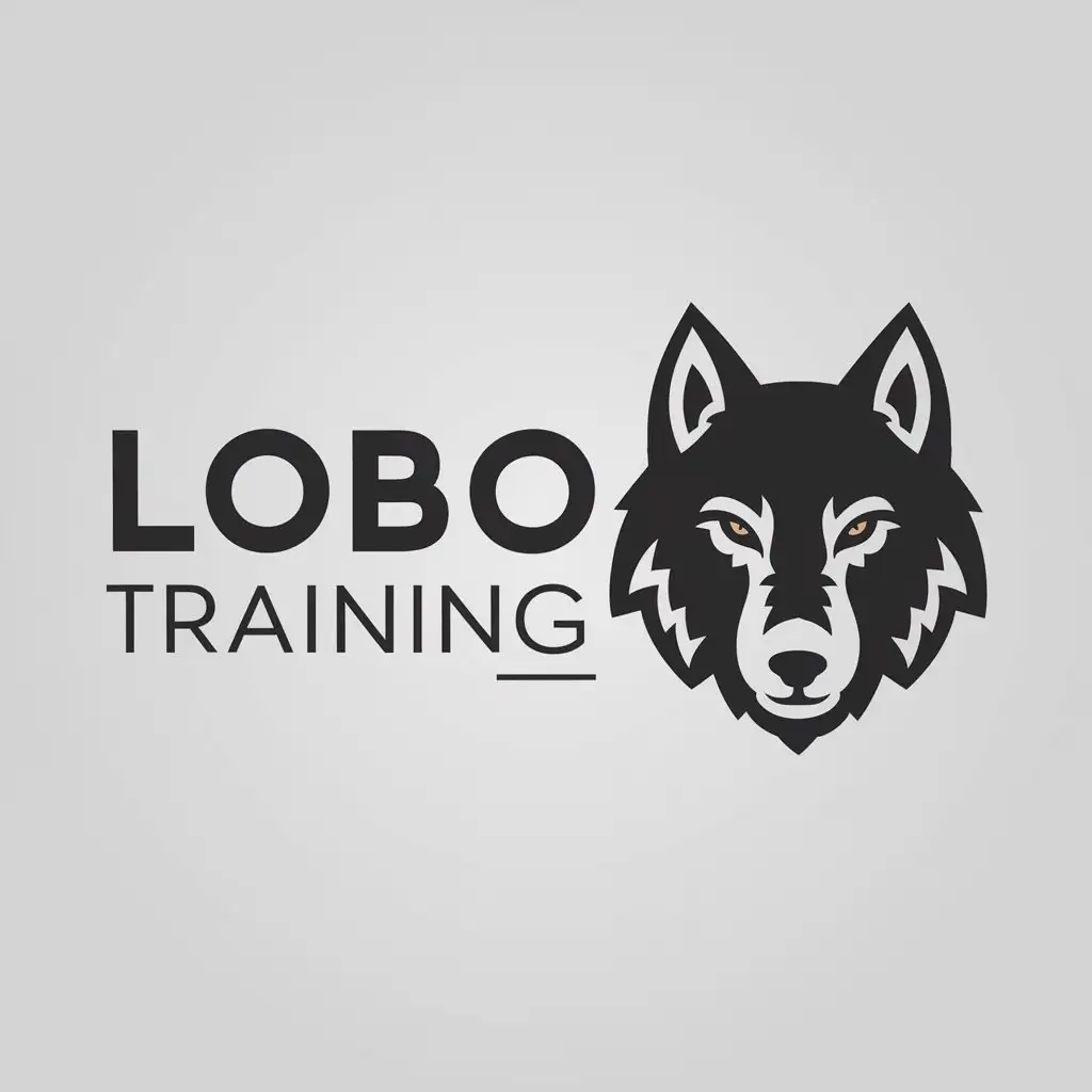 LOGO Design for Lobo Training Vector Wolf Symbol with Clear Background and Modern Style