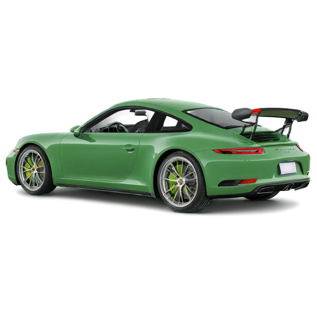 A green Porsche 911