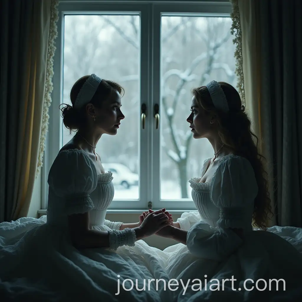 Hester-and-Miss-Rosamond-Playing-in-the-Snow-with-a-Mysterious-Girl