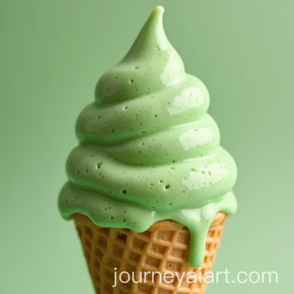 Green-Ice-Cream-in-a-Vibrant-Display