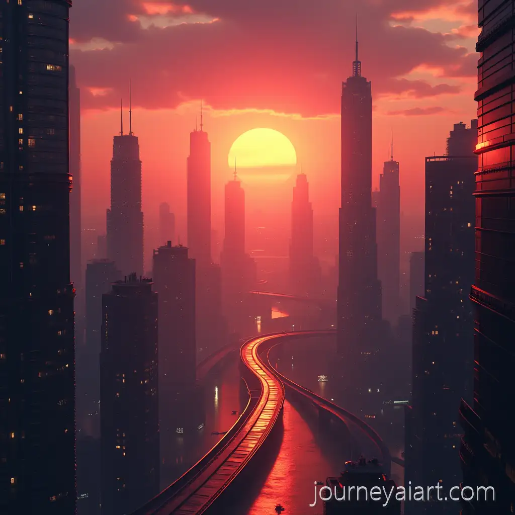 Futuristic-City-atFuturistic-city-sunset-Sunset-with-Cinematic-Lighting