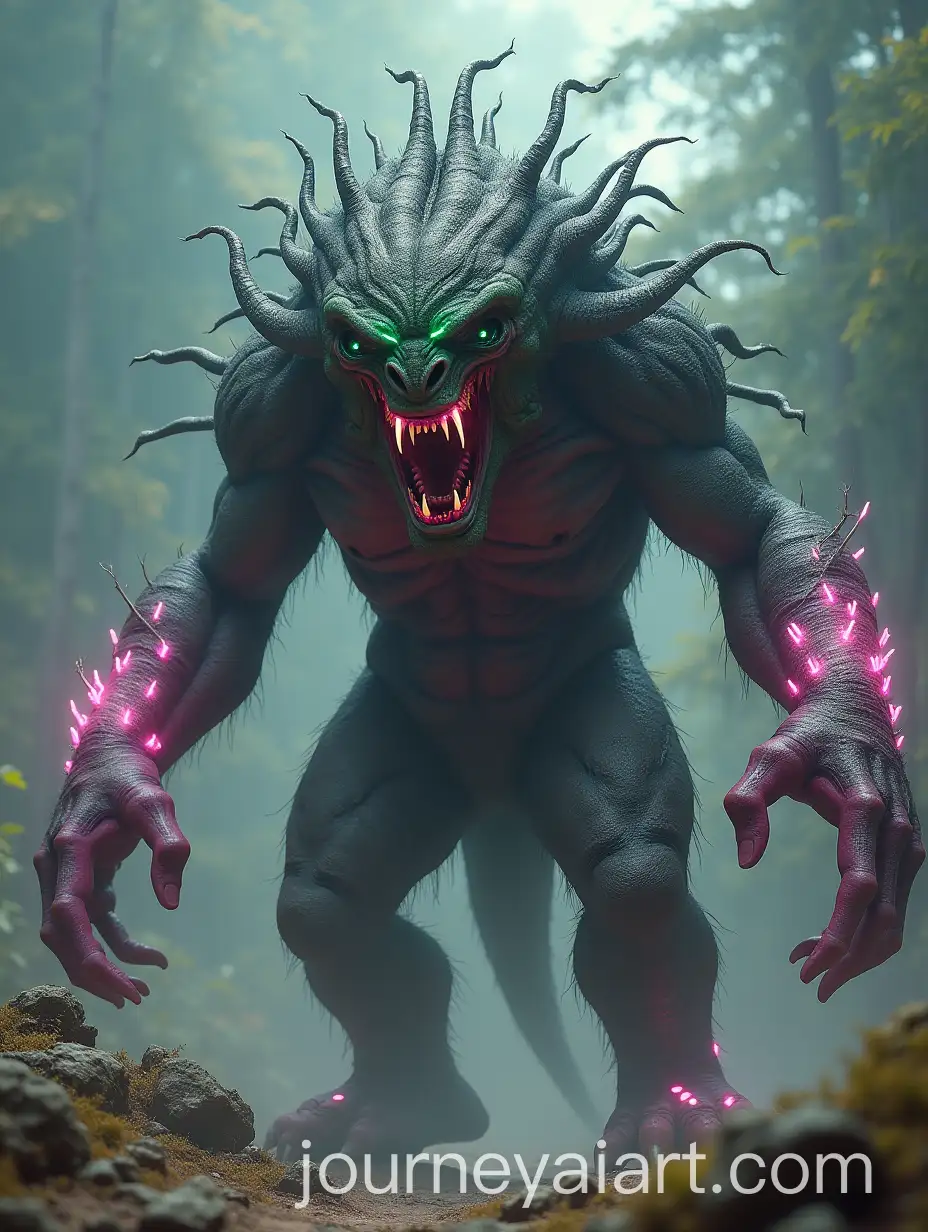 Fierce-Alien-Monster-with-Metal-Hair-and-Diamond-Chest