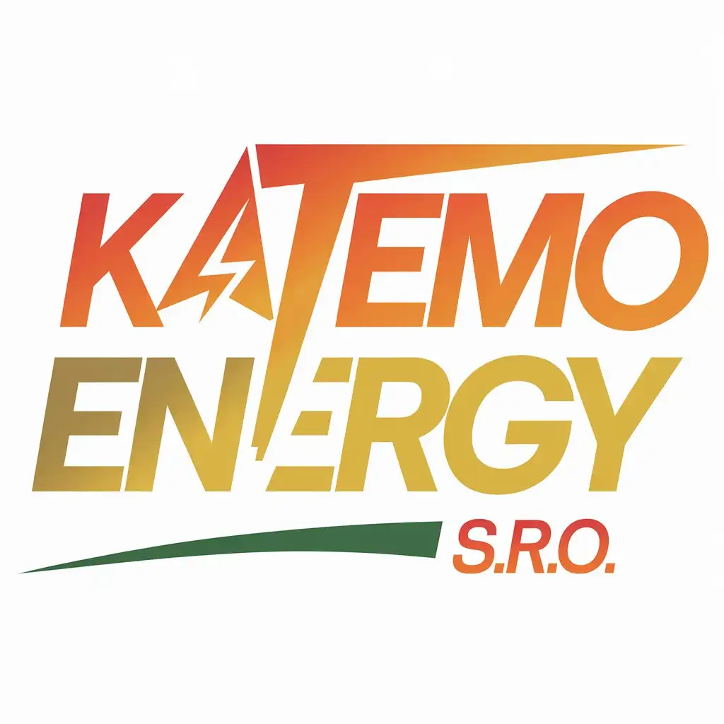 Innovative Energy Logo Lightning Bolt in Katemo T with Orange and Yellow