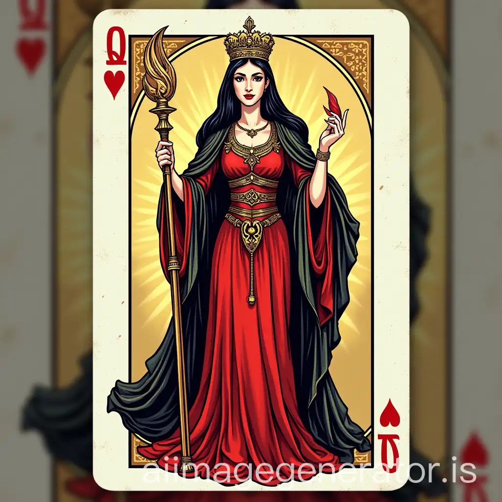 Regal-Queen-of-Hearts-Playing-Card-with-Scepter