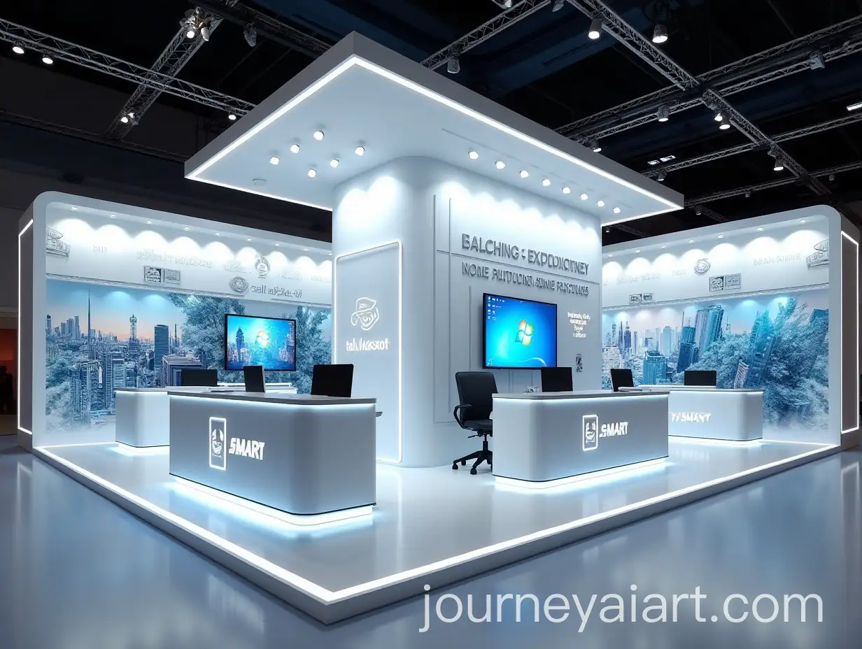 Innovative-HiTech-Exhibition-Stand-Design-for-SMART-Company-with-VIP-Seating-and-PC-Stations