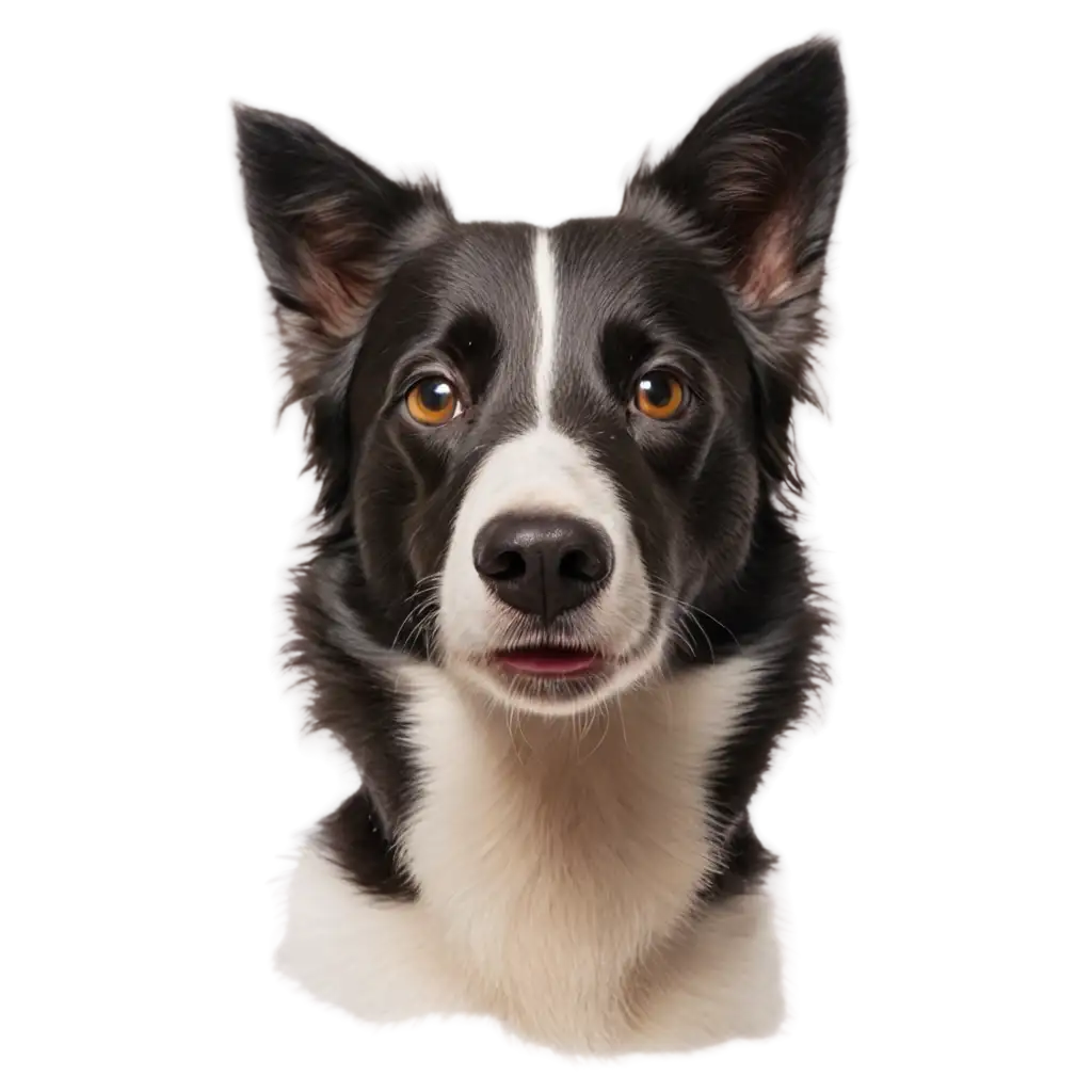 Professional-PNG-Image-of-a-Border-Collie-with-Its-Neck-Up-HighQuality-and-Clear-Representation