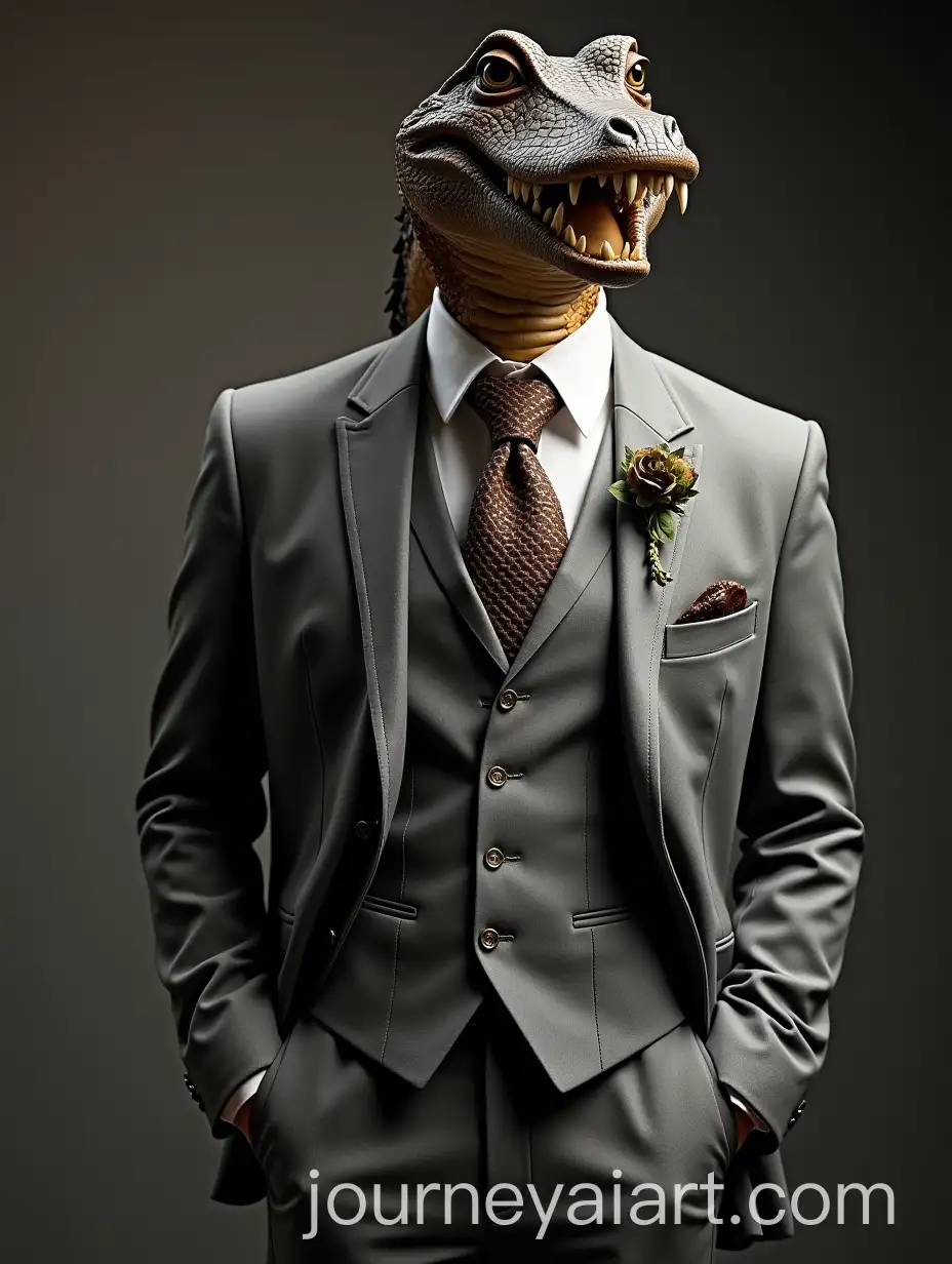 Elegant-Crocodile-in-a-Gray-Suit