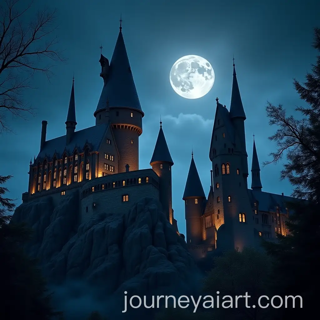 Enchanting-View-of-Hogwarts-Under-the-Moonlight