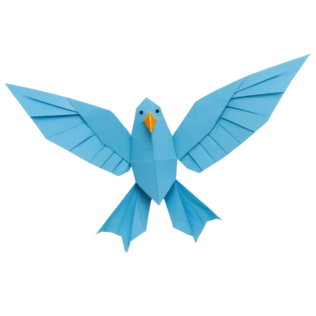 Origami-Blue-Bird-PNG-Image-A-Symbol-of-Freedom-and-Exploration