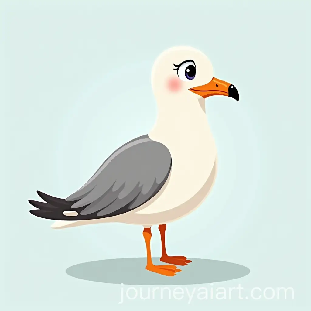 Shy-Female-Seagull-Cartoon-Character