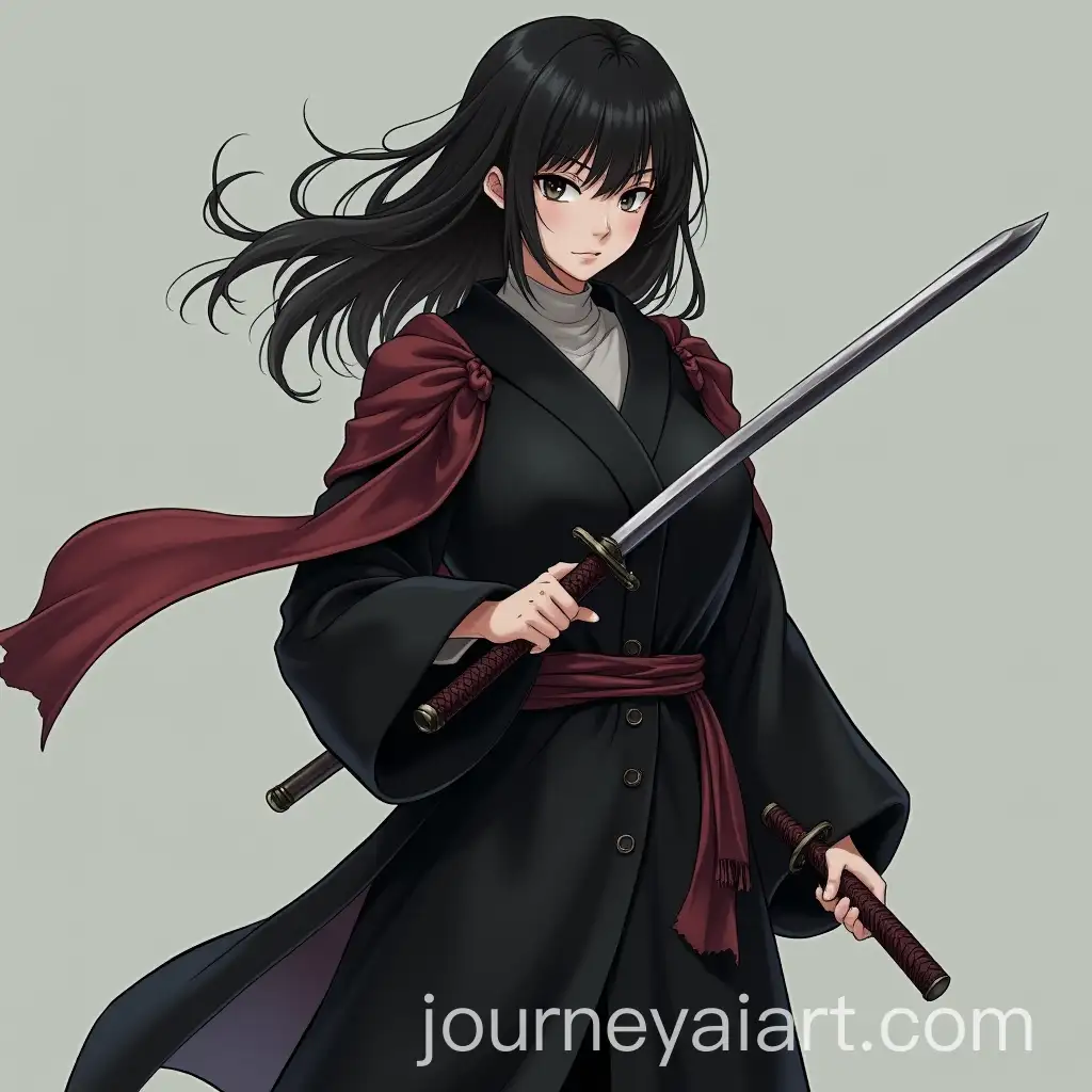 DarkHaired-Girl-with-Katana-in-Long-Coat