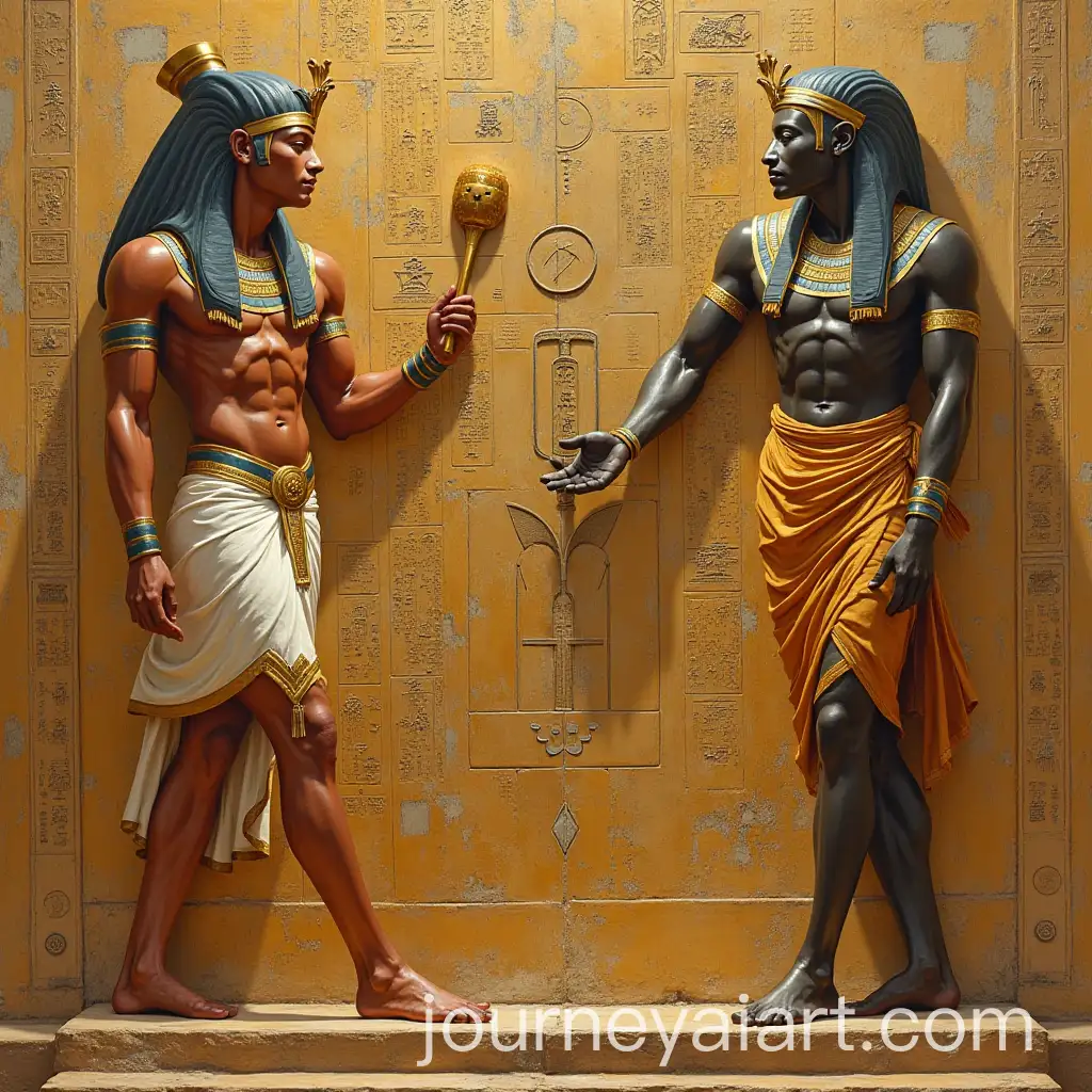 Pharaonic-Times-Ancient-Egyptian-Scene-with-Monuments-and-Royal-Figures