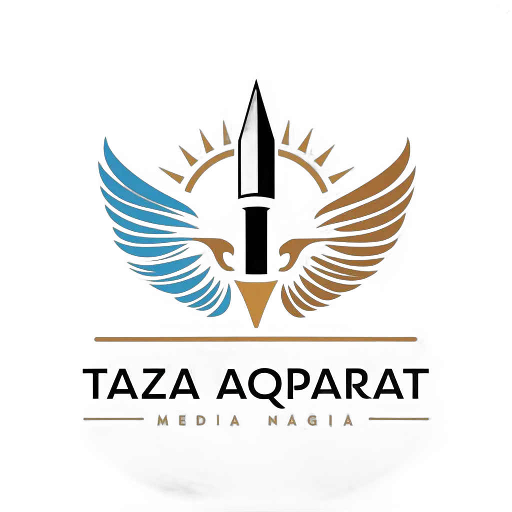 LOGO-Design-For-Taza-Aqparat-Pen-Sun-and-Golden-Eagle-Symbol-in-MEDIA-Industry