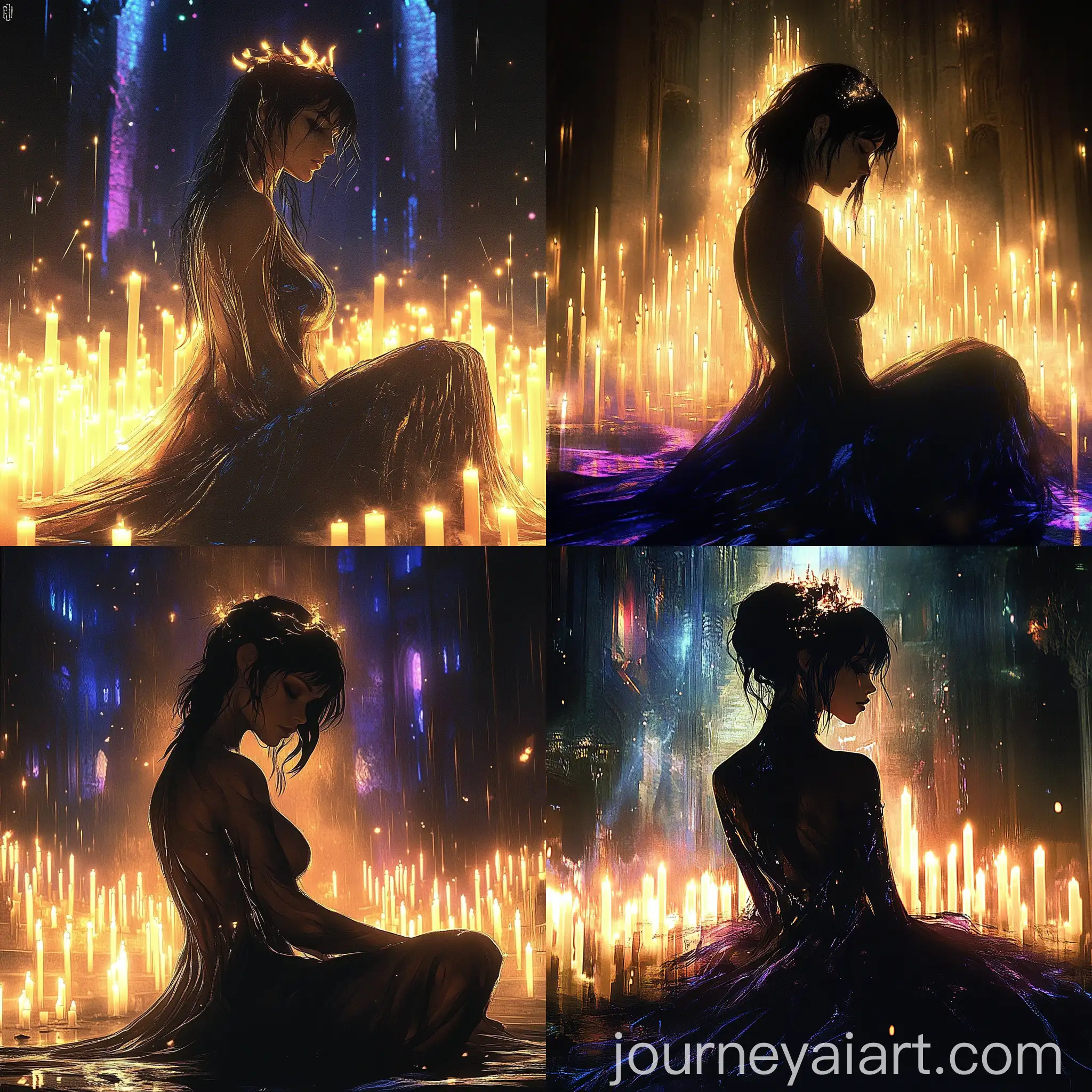 Ethereal-Lady-on-a-Throne-of-Candles