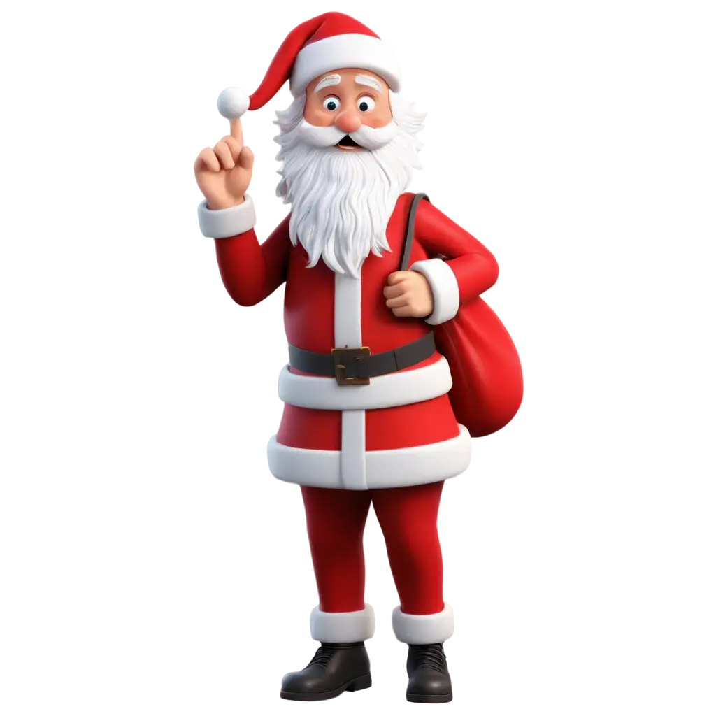 Santa-Claus-Hiding-PNG-HighQuality-3D-Image-for-Creative-Use