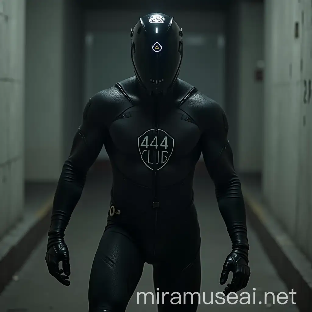 Cyberpunk Black Panther Superhero in Futuristic Biker Suit