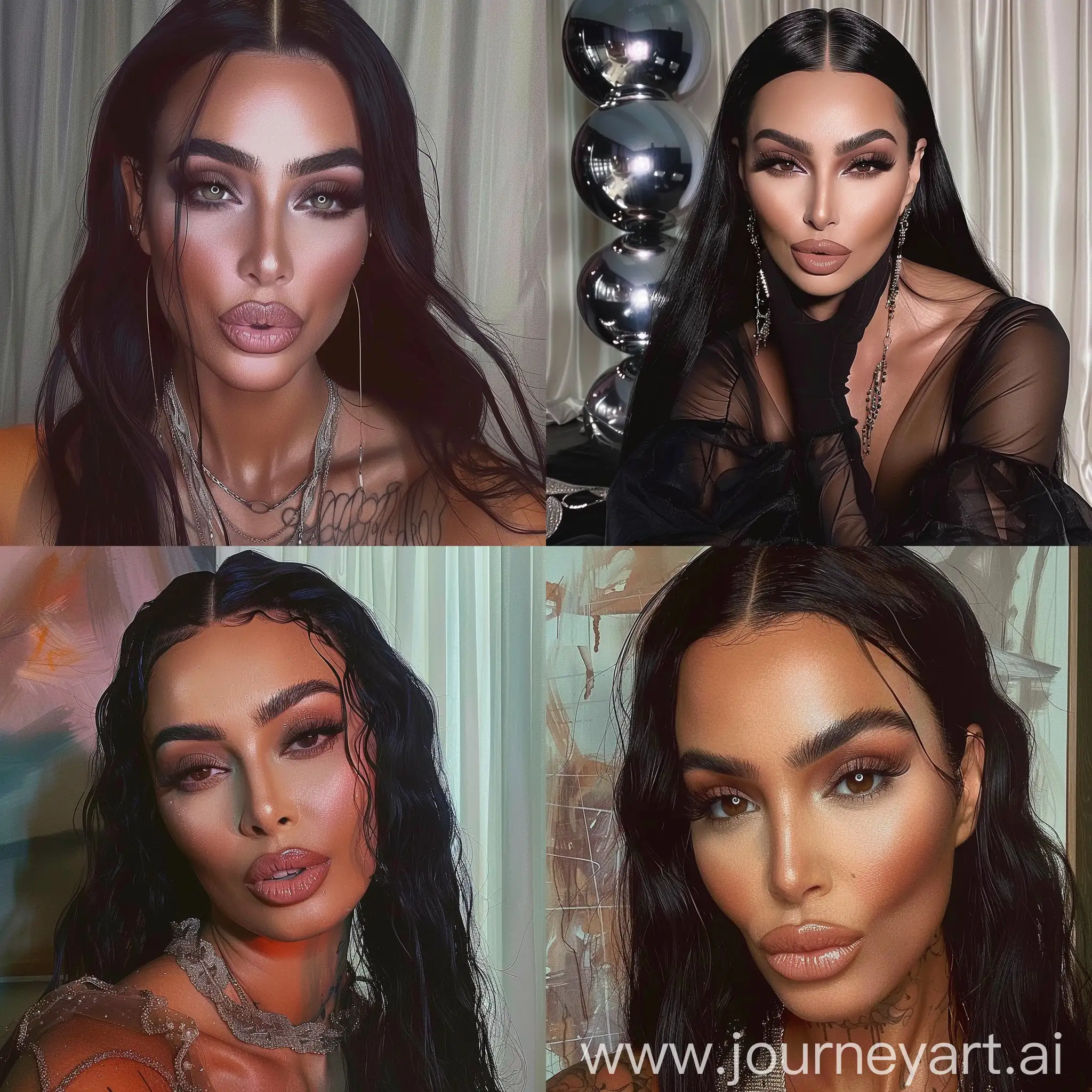 Kim-Kardashian-Aesthetic-Instagram-Portrait-with-Glamorous-Style