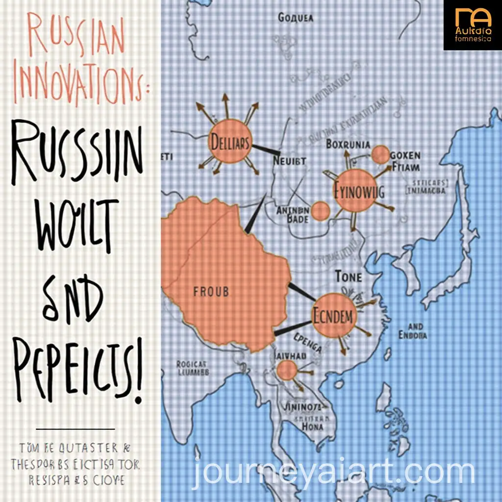 Podcast-Cover-Design-for-Russian-Innovations-Featuring-Futuristic-Technology-and-Modern-Russian-Icons