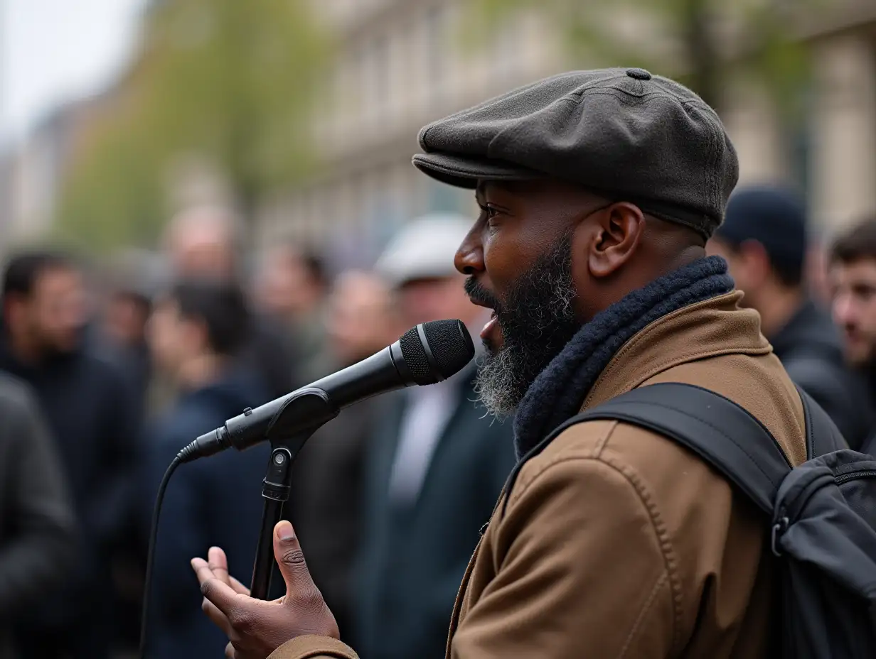 Street-Speaker-Addressing-Audience-with-Microphone