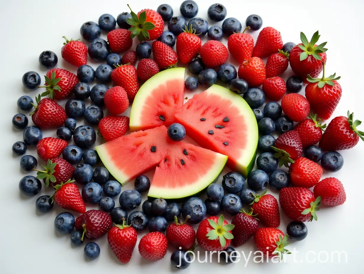 Vibrant-Spiral-of-Fresh-Berries-and-Fruits-Including-Blueberries-and-Watermelon