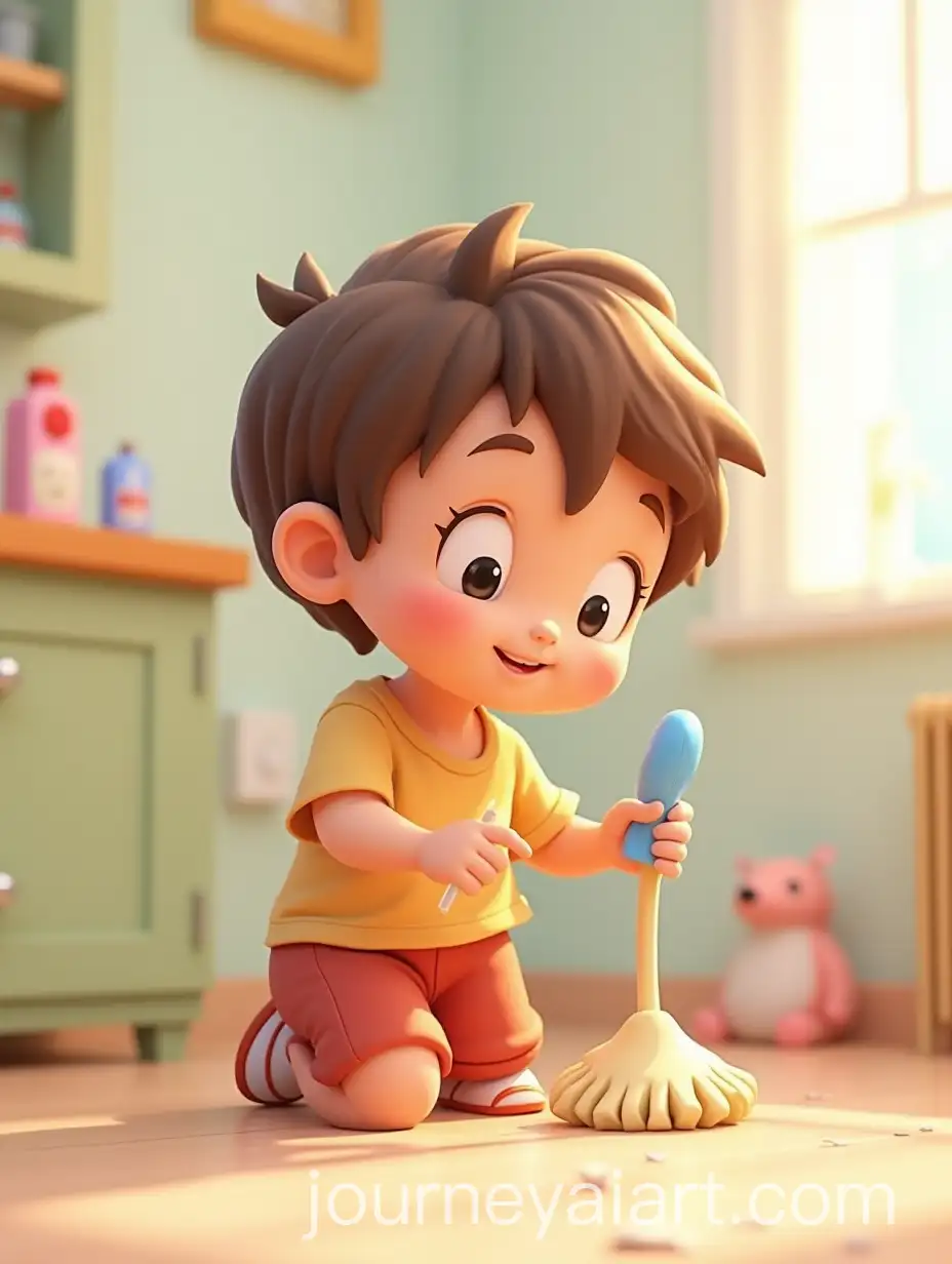 Cute-3D-Cartoon-Kid-Cleaning-with-Enthusiasm