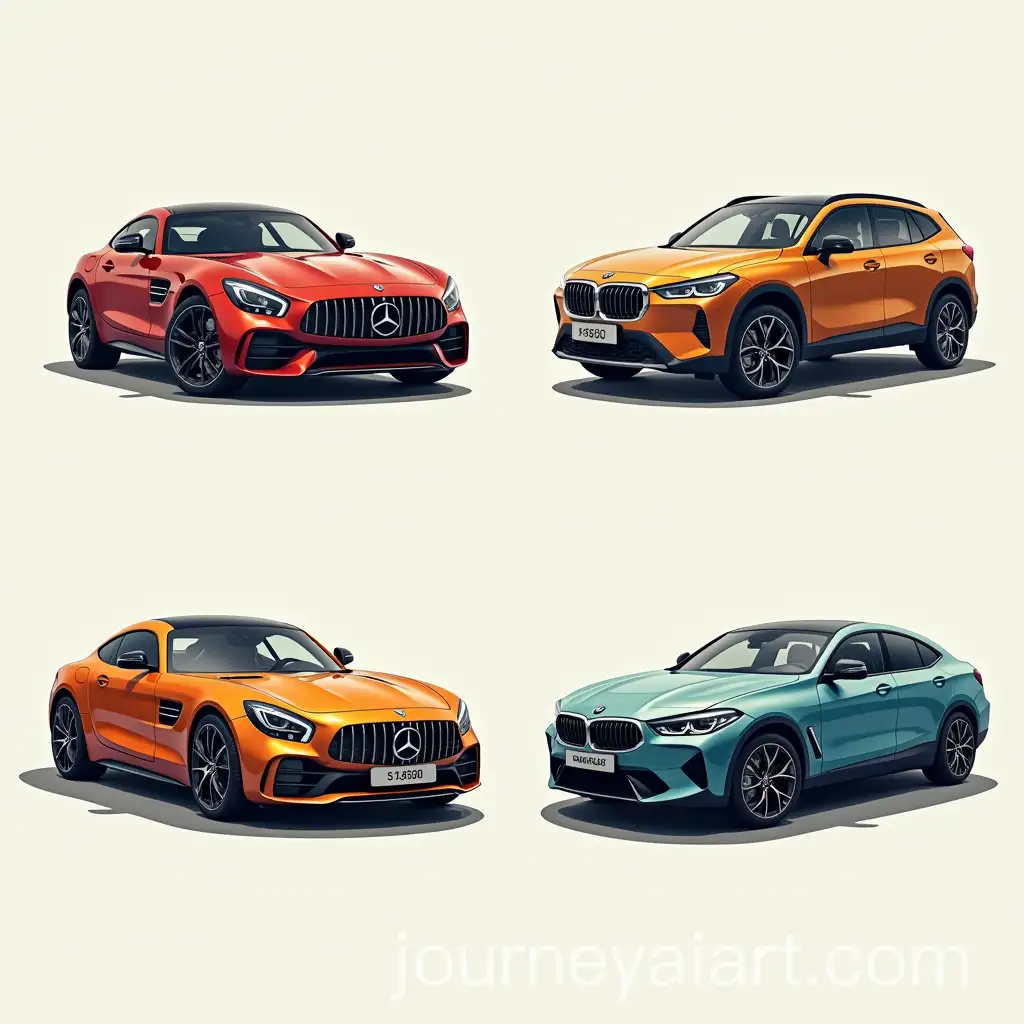 Four-Cars-Parked-in-Urban-Setting