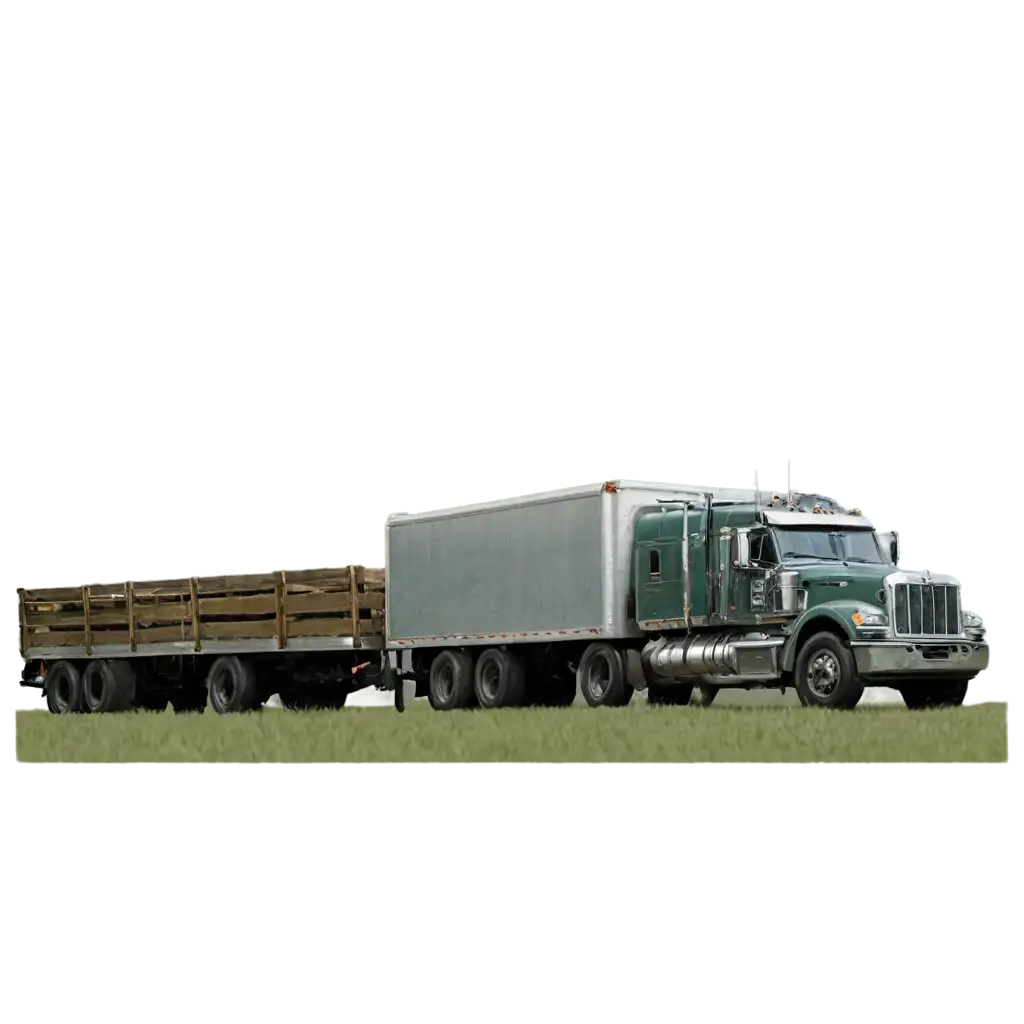 40-Wheel-Truck-Traveling-in-the-Meadows-PNG-Image-Creation-for-Enhanced-Clarity