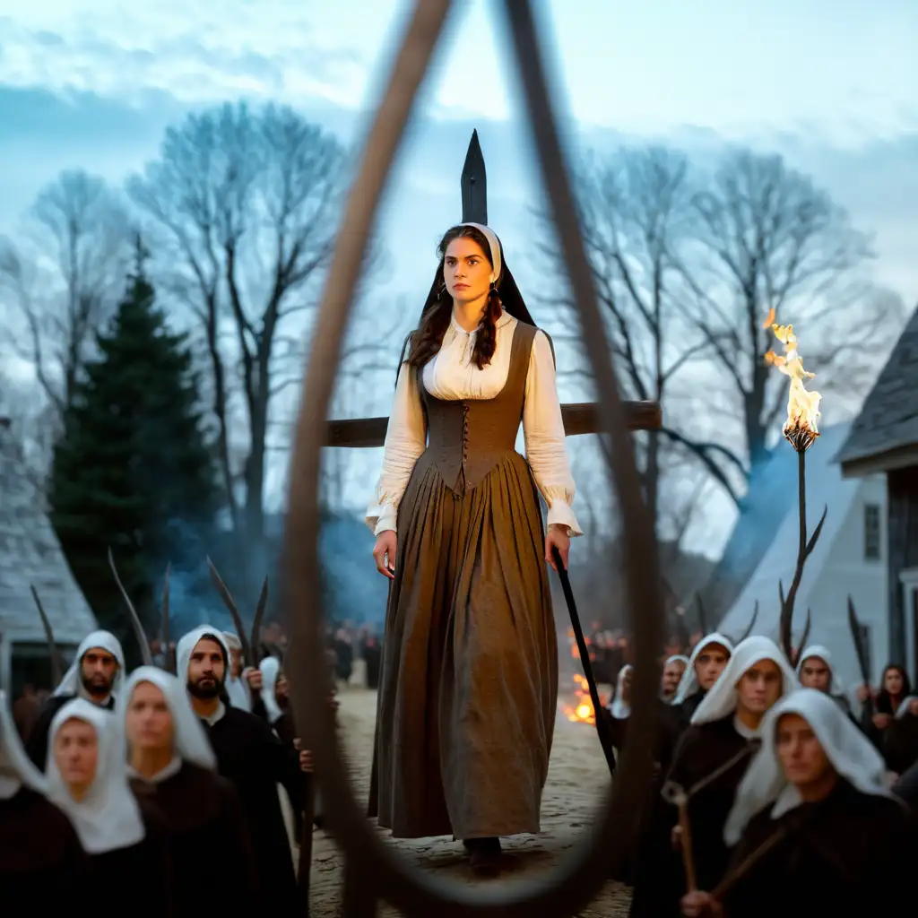 Innocent Woman Led to Stake in Salem Witch Trials