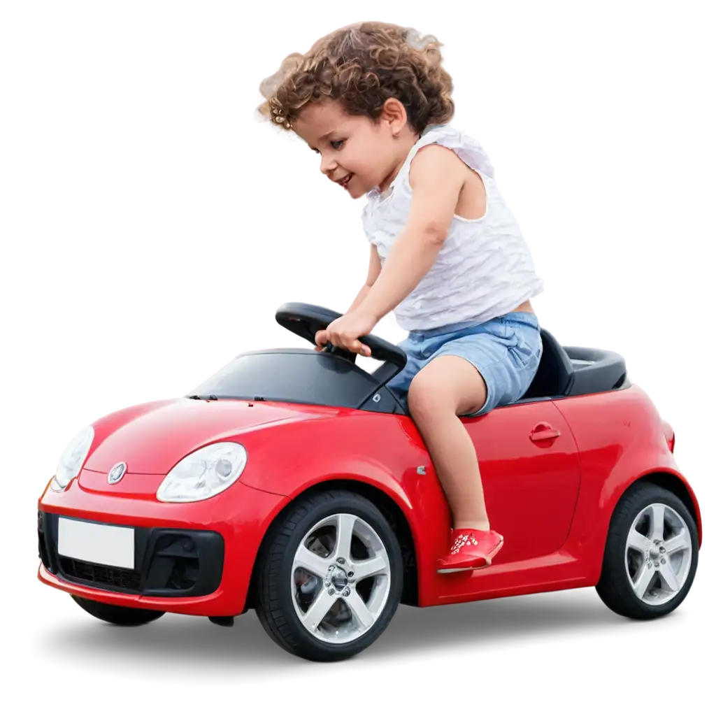 Small-Child-Riding-a-Small-Car-HighQuality-PNG-Image-for-Versatile-Use