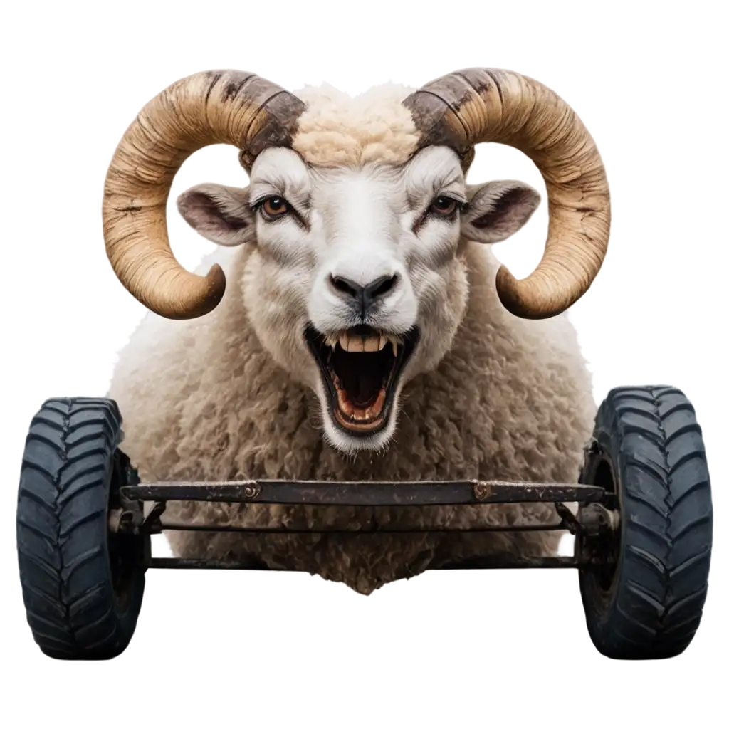 Angry ram driving