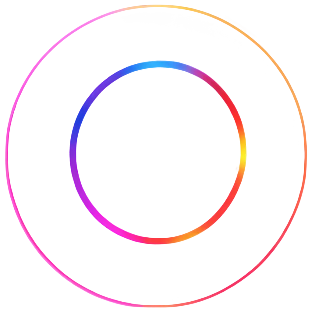 generate a colorful circular image, with a hollow wheel shape in the middle