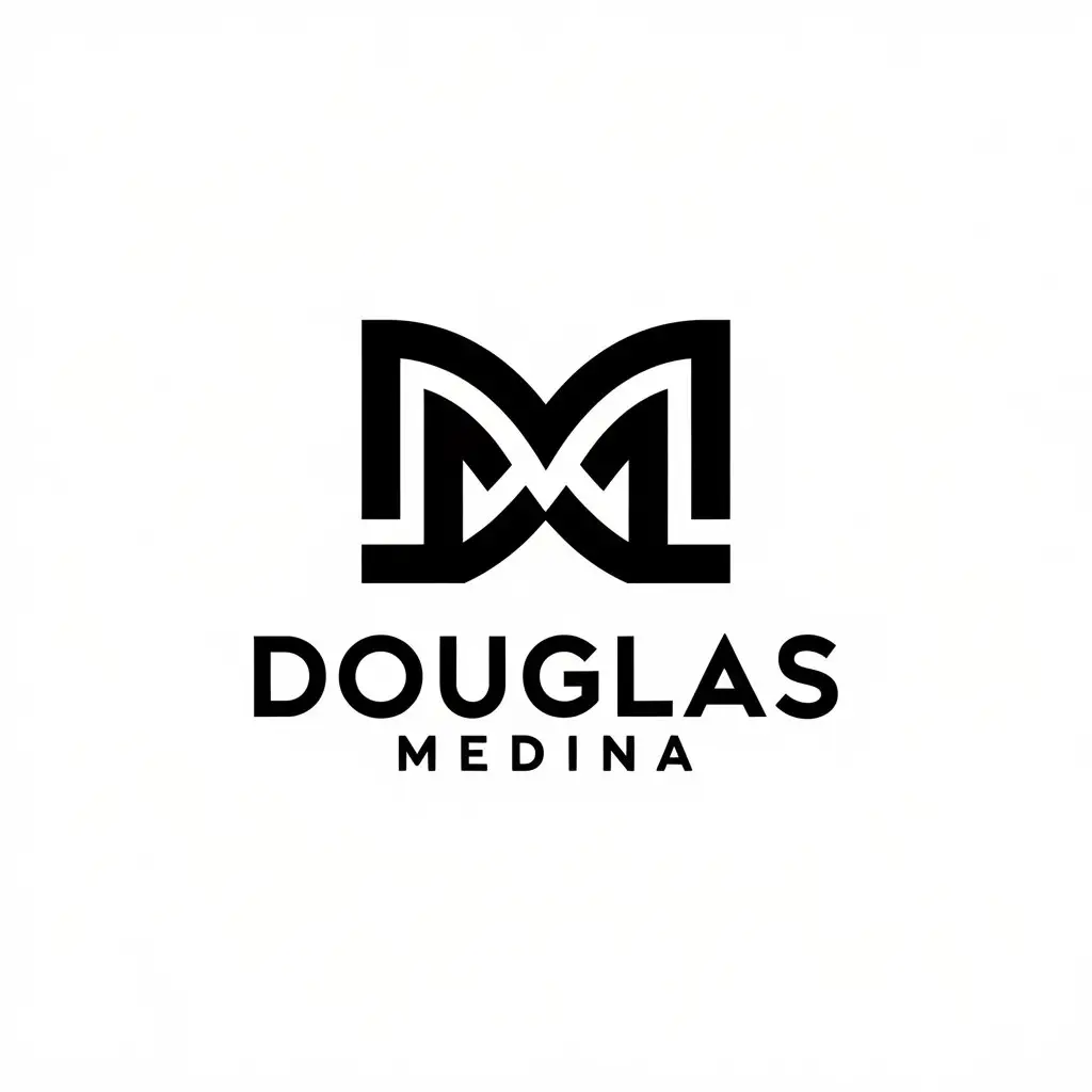 a vector logo design,with the text "DOUGLAS MEDINA", main symbol:DOUGLAS MEDINA,Moderate,clear background