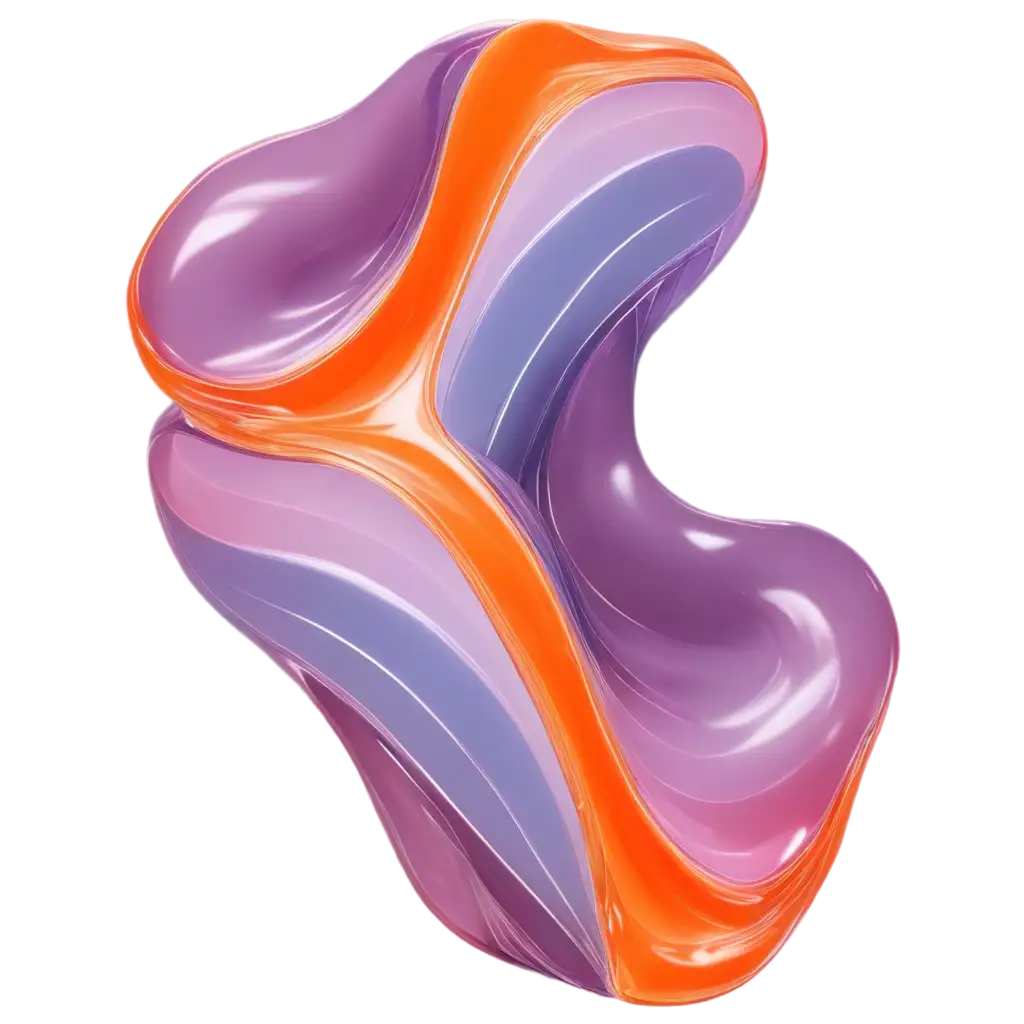 Stunning-Glass-Wavy-Layers-Abstract-Background-PNG-in-Orange-and-Purple-Colors