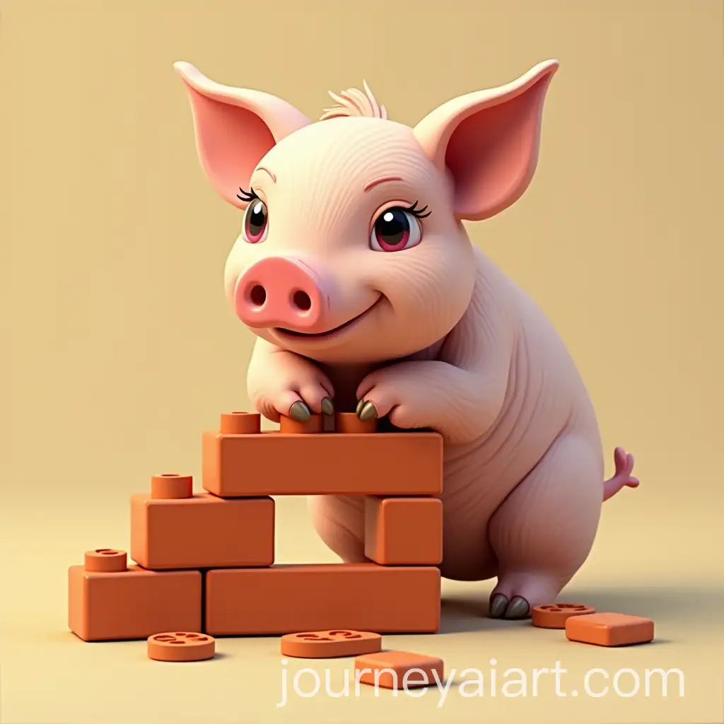 Little-Pig-Building-a-Brick-House
