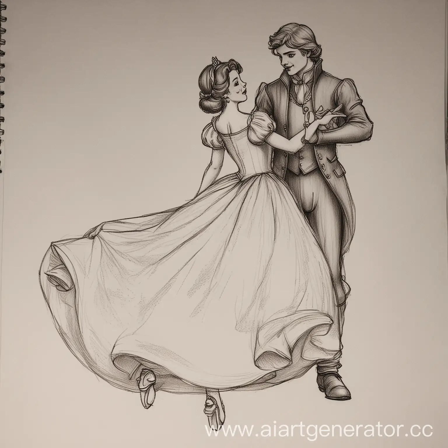 Cinderella-and-Snow-White-Dancing-in-an-Enchanted-Ballroom