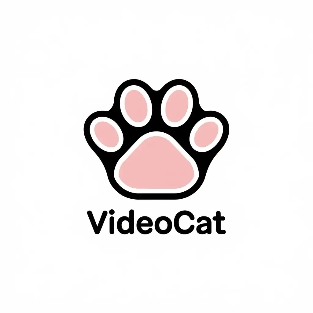 LOGO-Design-for-VideoCat-Cat-Paw-Icon-with-a-Modern-Clear-Background