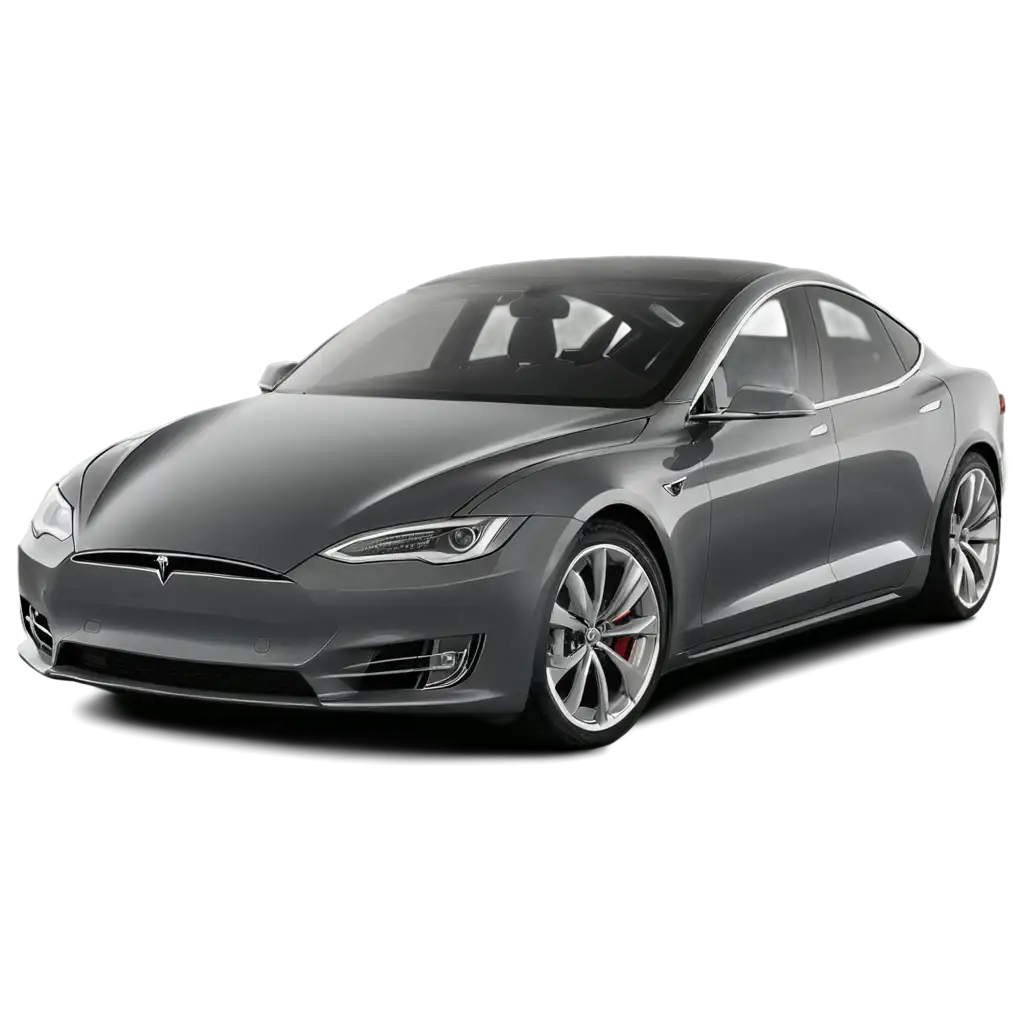 HighQuality-PNG-Image-of-a-Gray-Tesla-Car-Front-Side-for-Versatile-Use