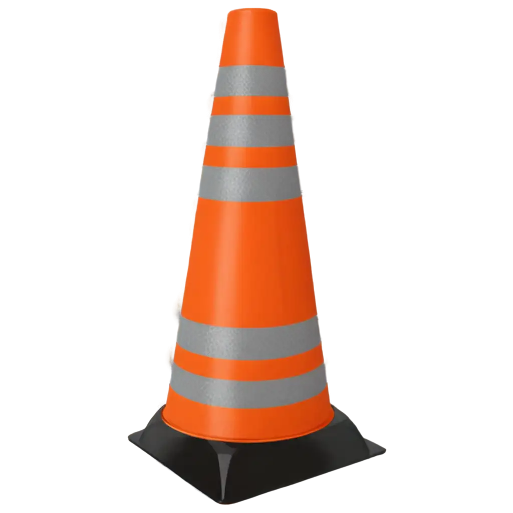 Vivid-PNG-Image-of-a-Traffic-Cone-Enhancing-Clarity-and-Detail