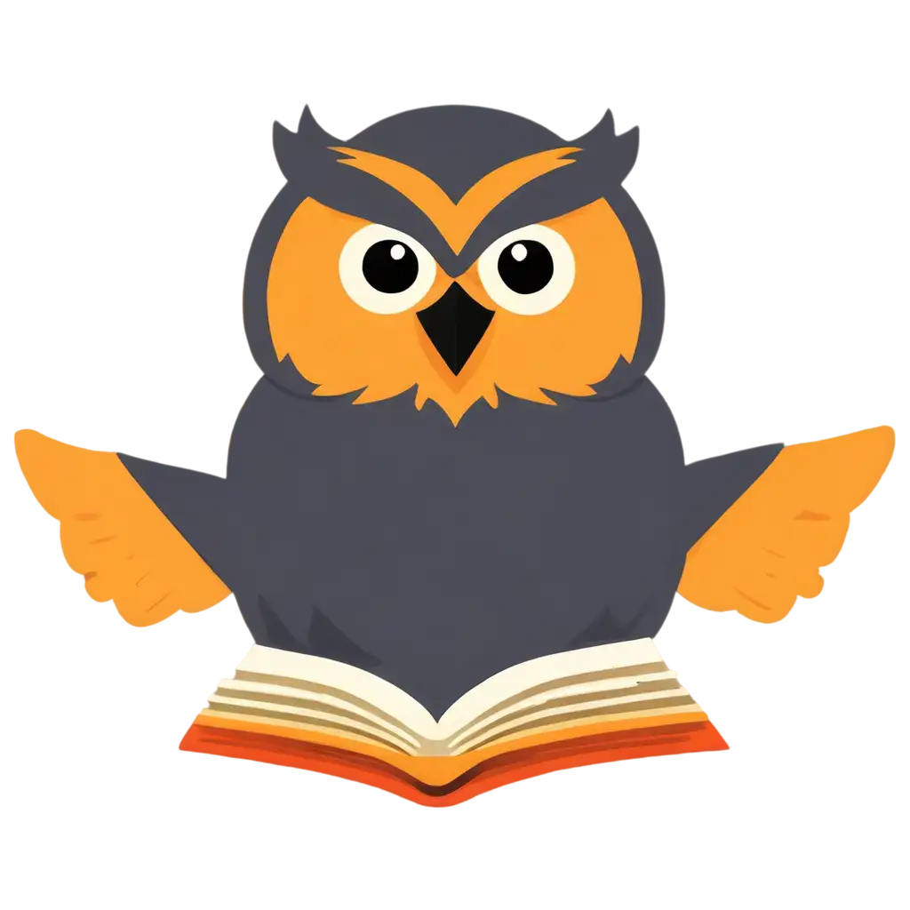 School-Logo-PNG-Featuring-Owl-Textbooks-and-YellowOrange-Colors-for-Educational-Branding