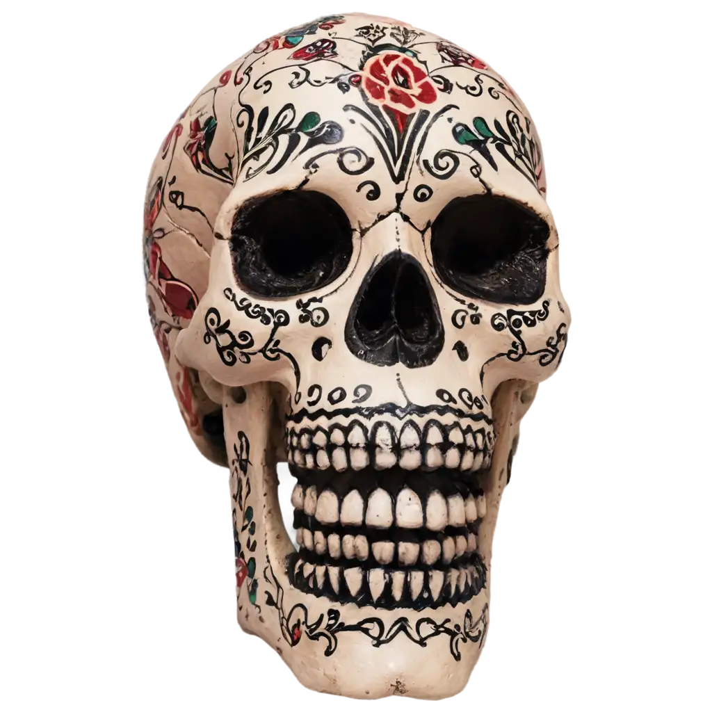 Mexican-Skull-PNG-Image-Creative-Digital-Artwork-with-Cultural-Symbolism