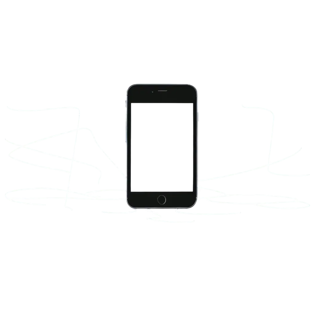 Vector-Drawing-Smartphone-PNG-Image-Illustrating-Modern-Technology-in-Line-Art