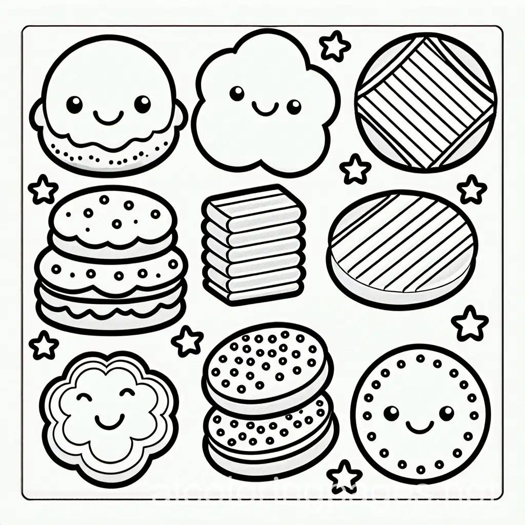 Cute-Cookies-for-Coloring-Book