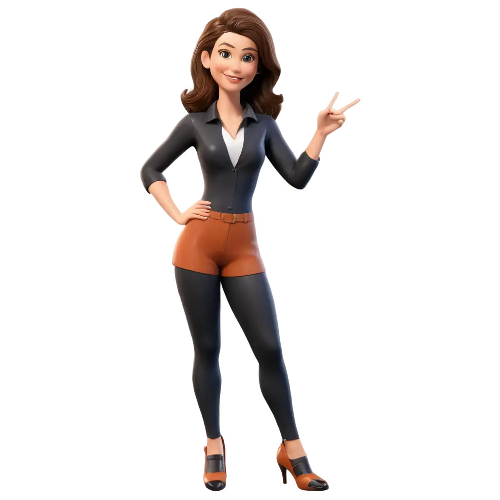 3D-Woman-Pointing-PNG-Image-Enhance-Visual-Communication-with-Clarity