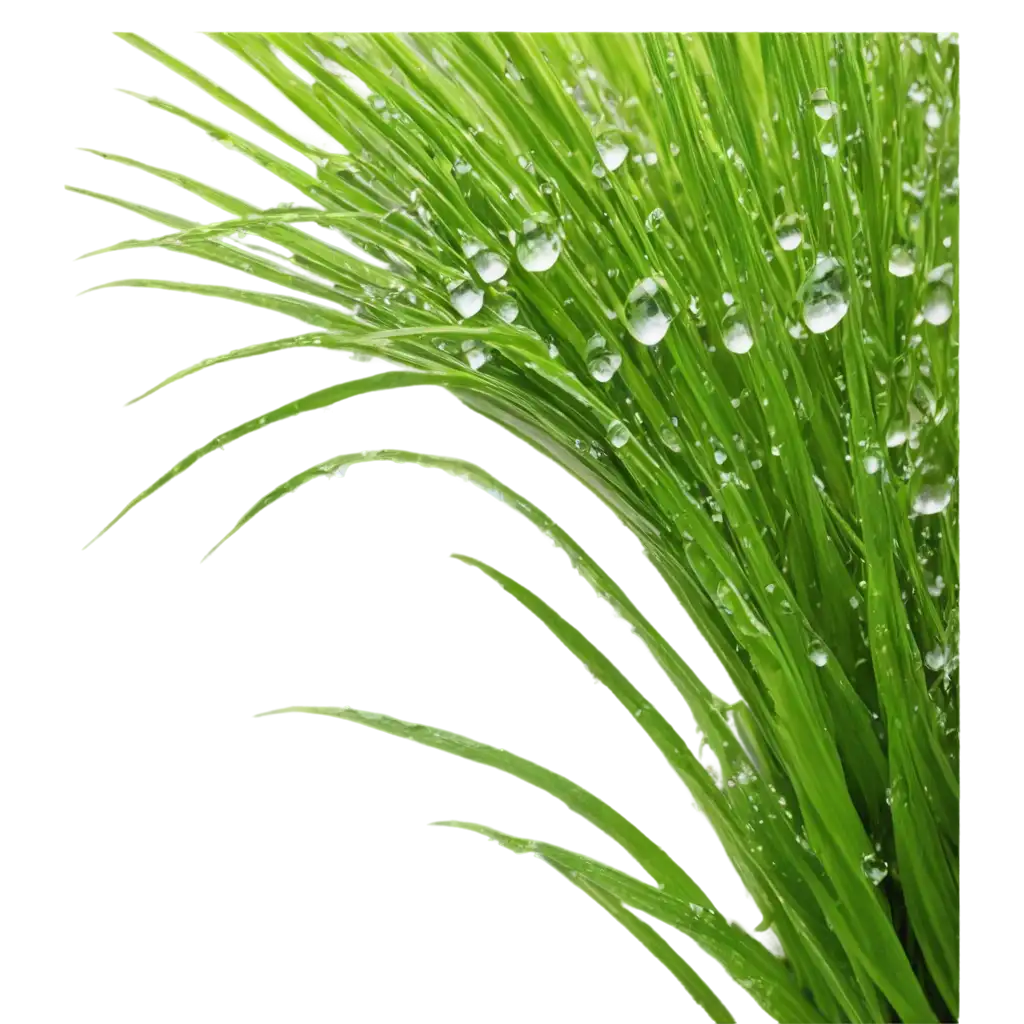 Vivid-PNG-Image-of-Juicy-Green-Grass-Covered-with-Dewdrops