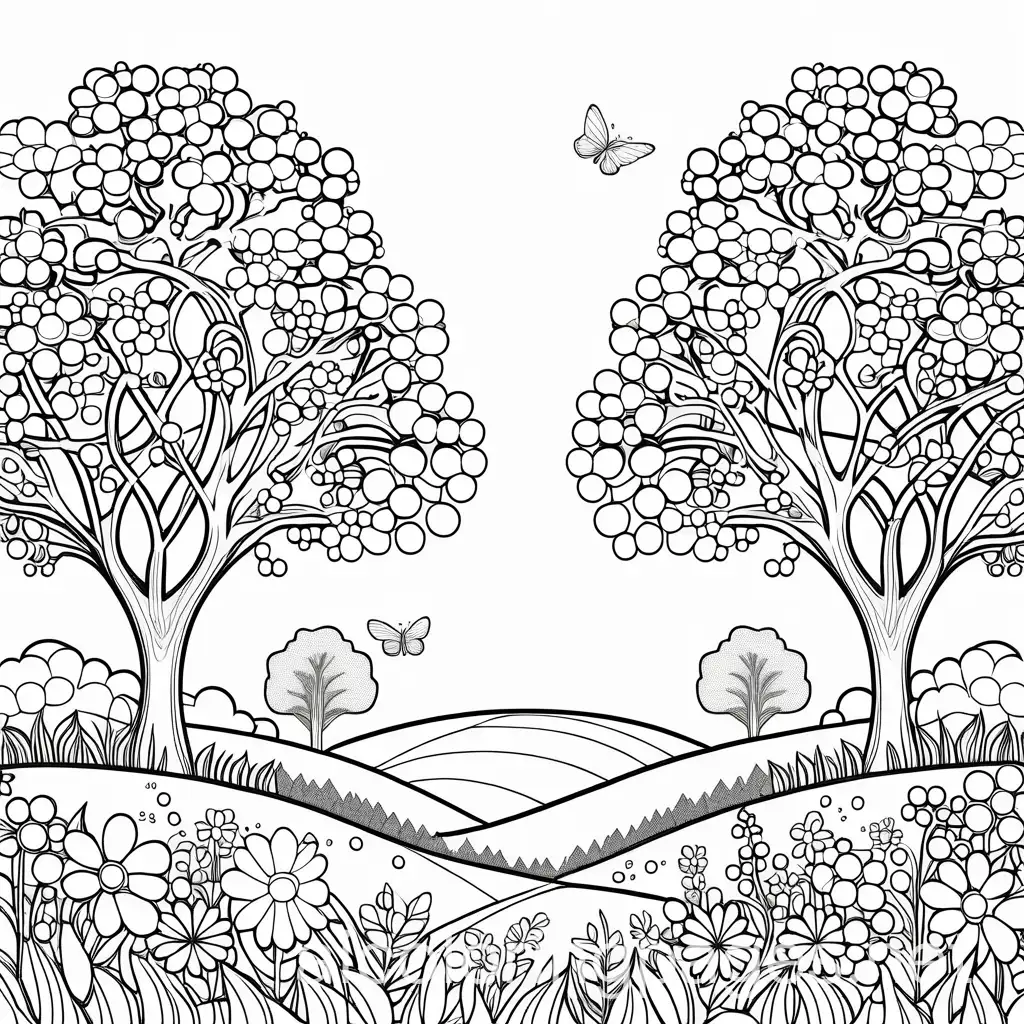 Field-of-Wild-Flowers-Coloring-Page-for-Kids